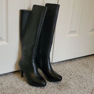 Tall Black Leather Boots